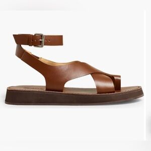Madewell The Natasha Flatform Sandal Dark Coffee